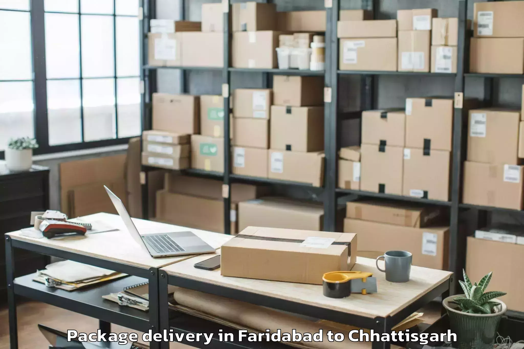 Reliable Faridabad to Raipur Package Delivery